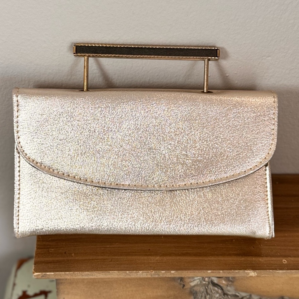 Vintage Gold Cocktail Clutch with Handle